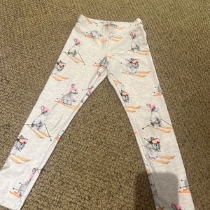 Justice leggings with bunny skiing